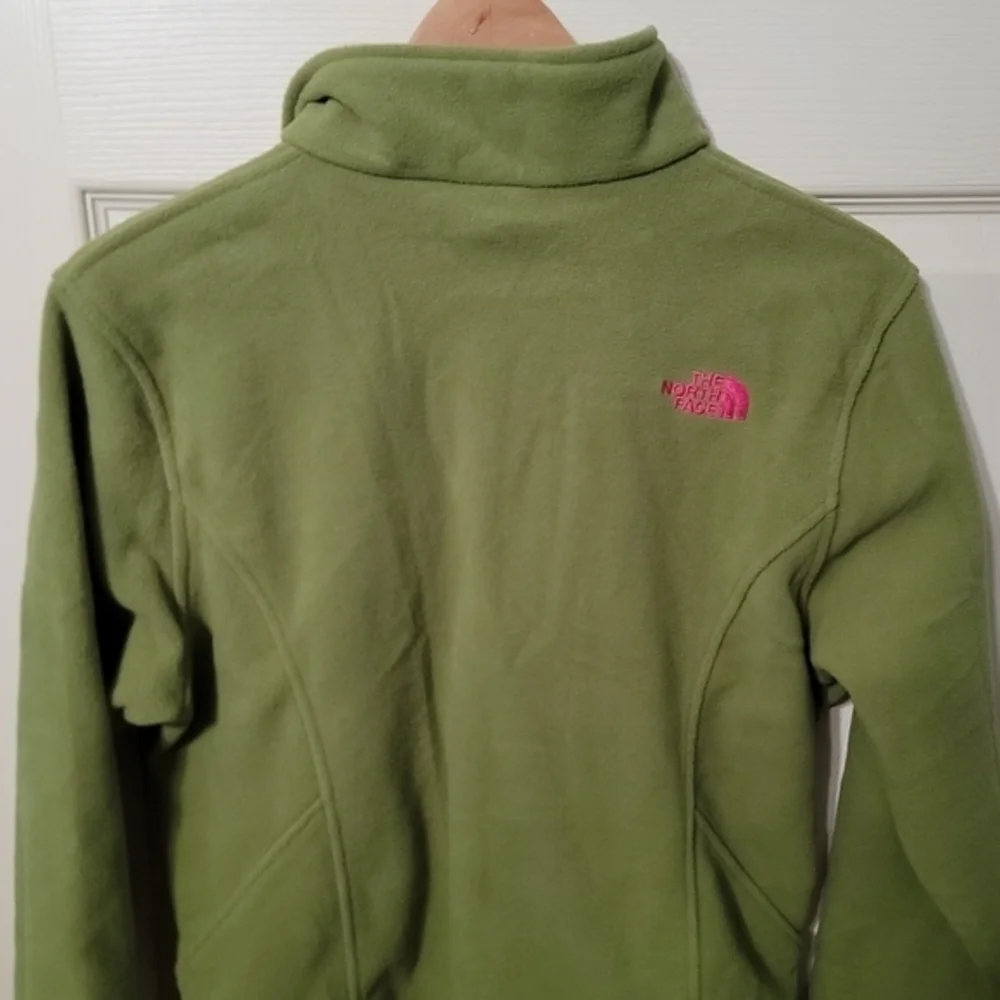 The North Face Green Fleece Full Zip Girl's‎ XL Excellent Condition